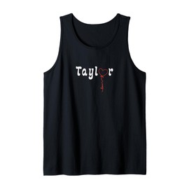 Taylor Name with Heart Pendant Tank Top