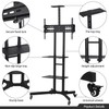 Yaheetech Adjustable Mobile TV Stand Rolling TV Cart Mount Universal