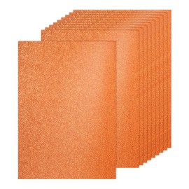 PATIKIL 40Sheets Orange Glitter Cardstock, 8.3x11.7 in A4 Glitter Paper Card Stock Shiny Scrapbook 250gsm Sparkly Paper Large Shimmer for Crafts Scrapbook DIY Art Wedding Party