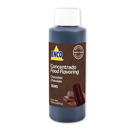 ENCO Chocolate Flavoring 4.05 fl.oz (120ml) for ice cream, popsicles, aguas frescas, jellies, and more (adds flavor and color)