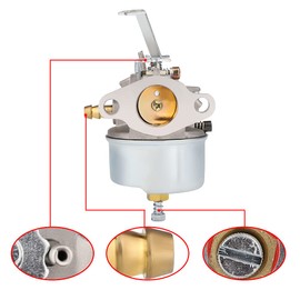 Fremnily Compatible with 632272 632230 Carburetor 30727 Air Filter Fit Troy Bilt Chipper Vac 47279 47261 65582V Deere 624D Tiller Tecumseh H30 H50 H60 HH60 HH70 Snowblower