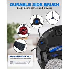 CHIKIXSON 19 St1ck Ersatzteile f1r ECOVACS T30 Omni/ T30 PRO Omni/ T30S/ T30S PRO Staubsauger, Zubeh?rset f1r DEEBOT Serie mit 2 Hauptb1rsten, 4 Filtern, 6 Seitenb1rsten, 6 Wischt1cher, 1 Reinigungsb1rste