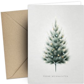 Refined Premium Christmas Cards with Envelopes (Kraft Paper) – Pack of 10 | Christmas Card Set Simple & Elegant | A6 Exclusive Folding Cards with Envelope Set Business Team Company