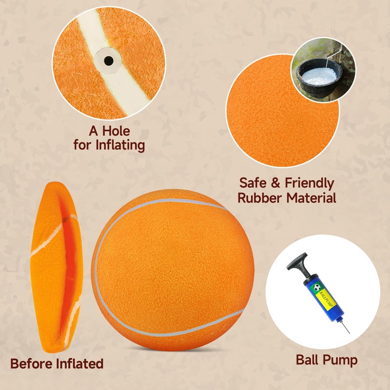 QDAN Large Tennis Ball for Dogs: Pet Toys 9.5" Giant