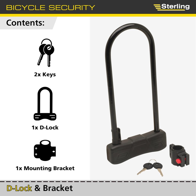 Sterling 173D Double D Lock, Black