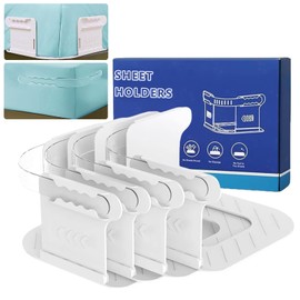 Bed Sheet Holder, Heavy Duty Bed Sheet Holder Adjustable Non-Slip Invisible Clips, Keep Sheets Firm Tight, for All Mattresses - 4pcs