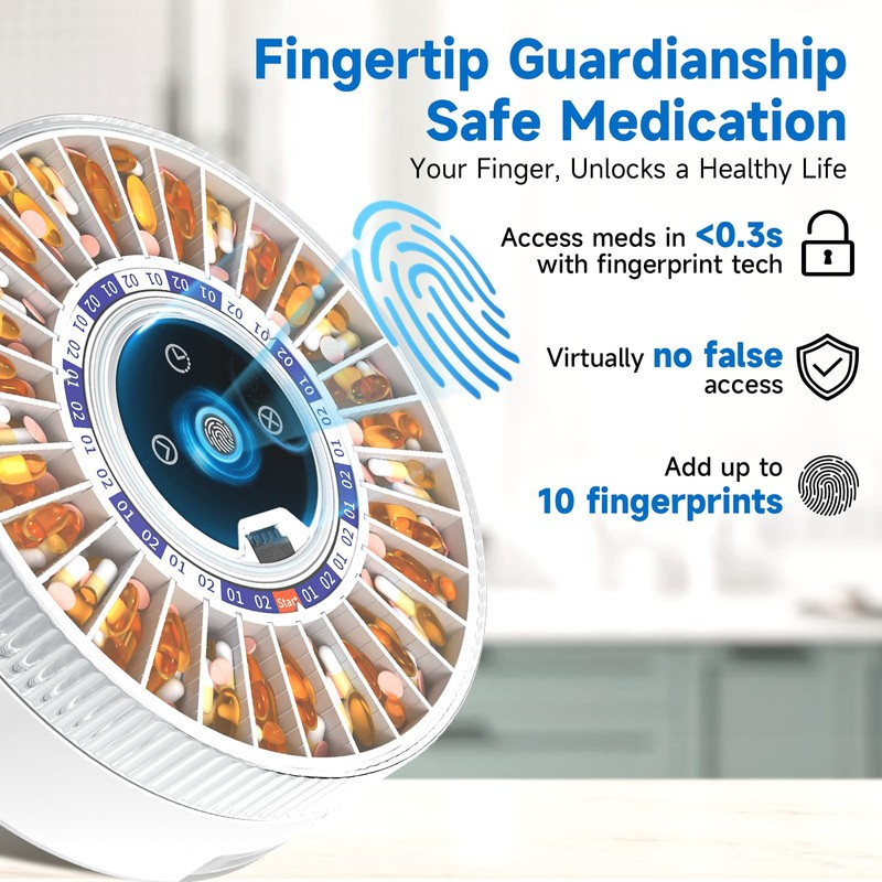 Bluetooth Automatic Pill Dispenser for Elderly with Alarm, APP Reminder