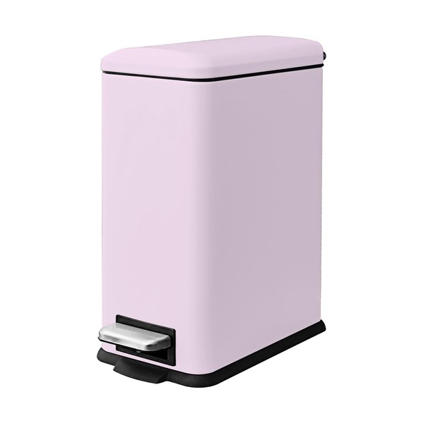 JM ·YIPENG 1.3 Gallon Step Trash Can, Pink, Stainless Steel,