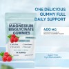 Magnesium Bisglycinate Gummies, High Absorption, Vegan Raspberry Flavor, 60 Count,