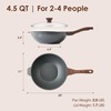 SENSARTE Nonstick Wok Pan with Lid 11Inch, Healthy Stir-fry Pan