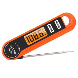 OHPHCALL BBQ Thermometer Digital Kitchen Cooking Meat Food Thermometer Folding Probe with Magnet Instant Read for Grill Home Use
