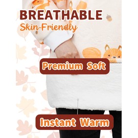 Huglanket Squirrel Blanket Gifts for Women, Cute Squirrel Fall Gifts for Adult, Teens, Birthday, Christmas - One Size