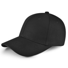 Baseball Cap, Baseball Hat for Men and Women, Washable Casual Dad Hat for Hiking, Walking, Fishing and Daily Use Black