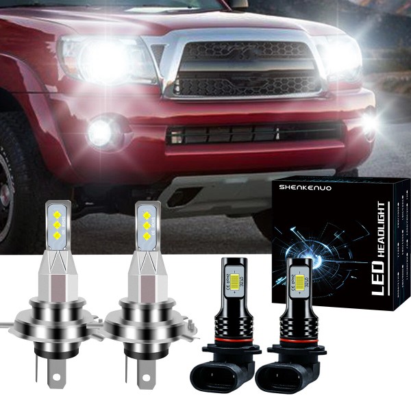 SHENKENUO For Toyota Tundra 2000-2006 Combo LED Headlight Hi/Low Bulbs