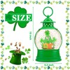PestiLite St Patricks Day Lucky Shamrock Gnomes Snow Globe for