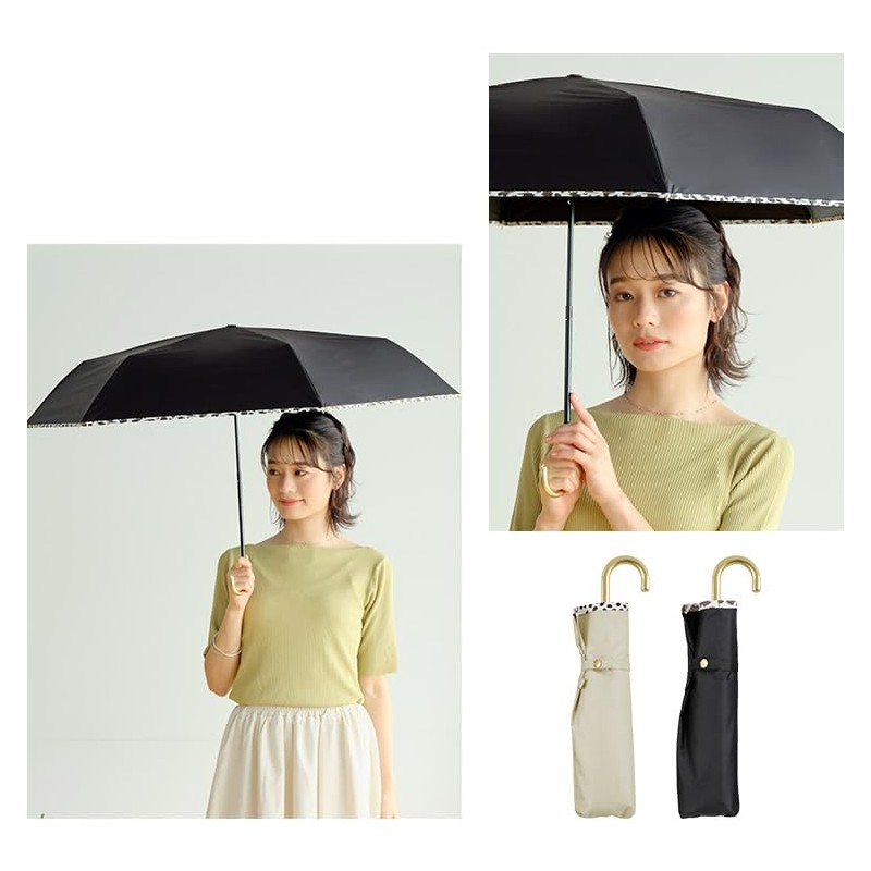 [2025] Wpc. 801-17958-102 Parasol Light Shielding Animal Piping Mini Black