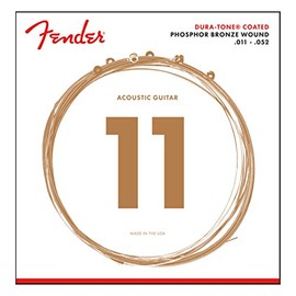 Fender Dura-Tone Coated Phosphor Bronze Acoustic Guitar Strings, 860CL .011-.052