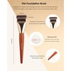 Thin Flat Foundation Brush for Liquid Makeup,Facial Makeup Spatula Brush