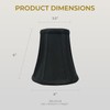 Royal Designs True Bell Lamp Shade, Black, 3.5 x 6