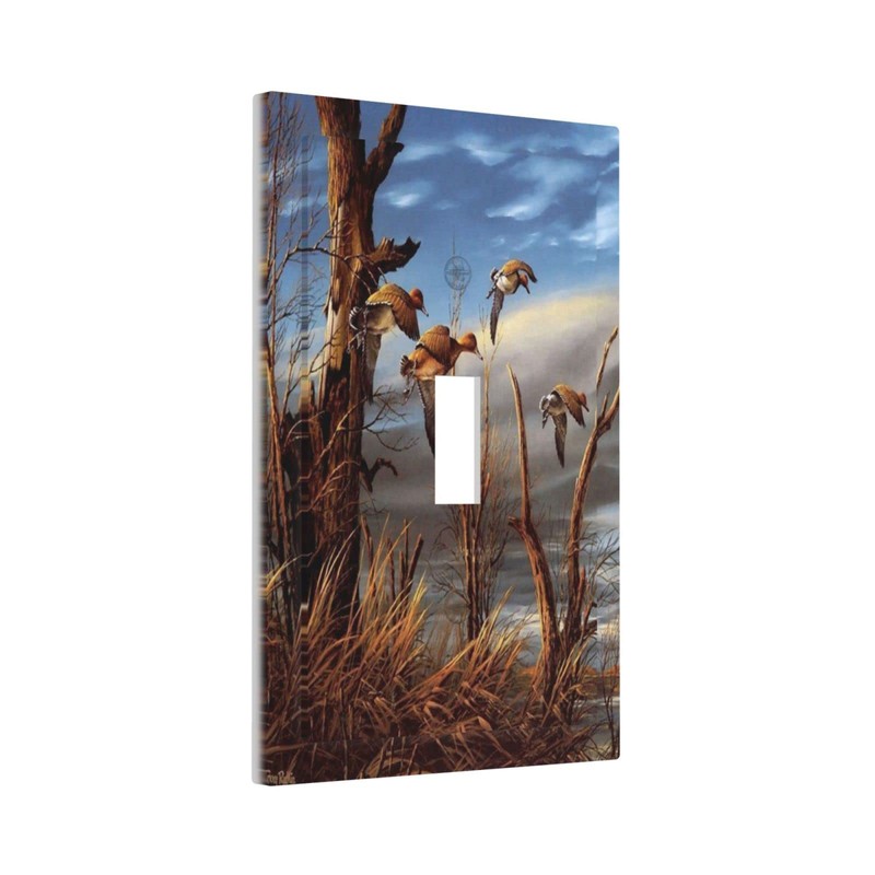 Spshian Single Toggle Light Switch Cover Hunting Flying Wild Ducks