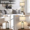 luxeflow 27in Tall Farmhouse Table Lamp with USB C+A &