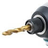 Fongmore 6-Piece Hex Shank 1/4 Titanium Coated Drill and Tap