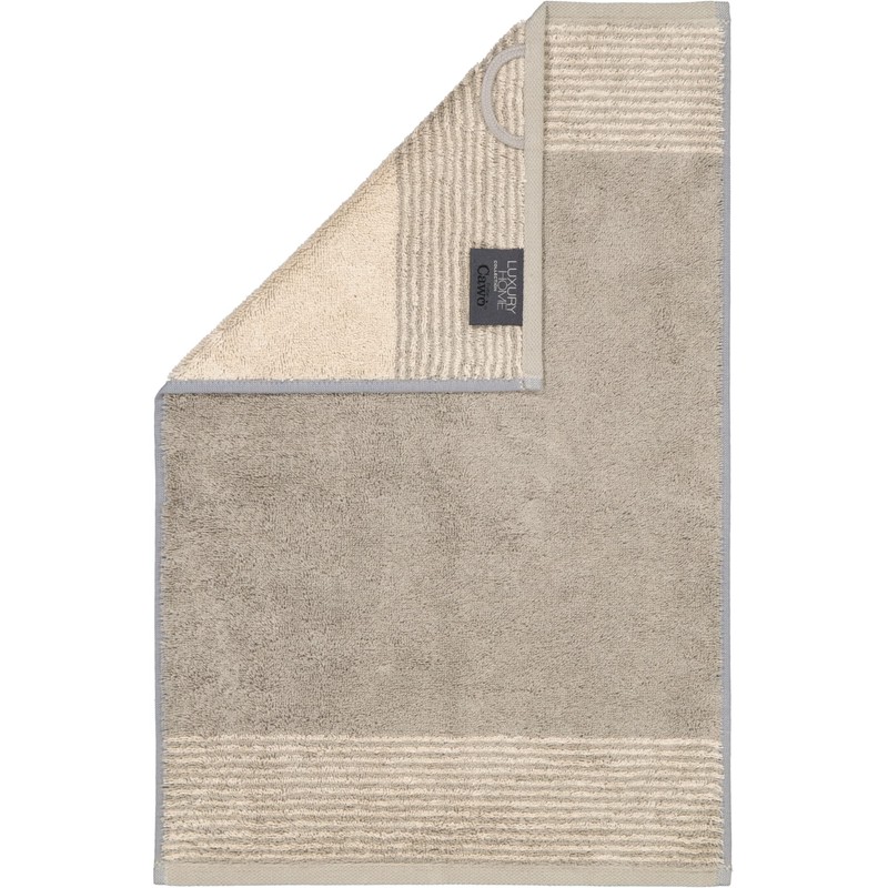 Cawo Two-Tone Guest Towel - Graphite - 30x50