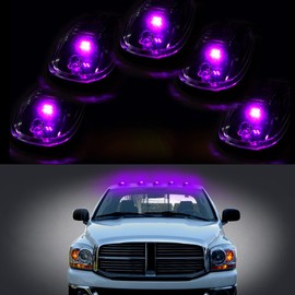 ECCPP 5xRoof Running Light Clearance lamp Covers with Base Housing +5x T10 Pink led For 2012 2013 2014 2015 2016 for Dodge for Ram 1500 2500 3500 4500 5500
