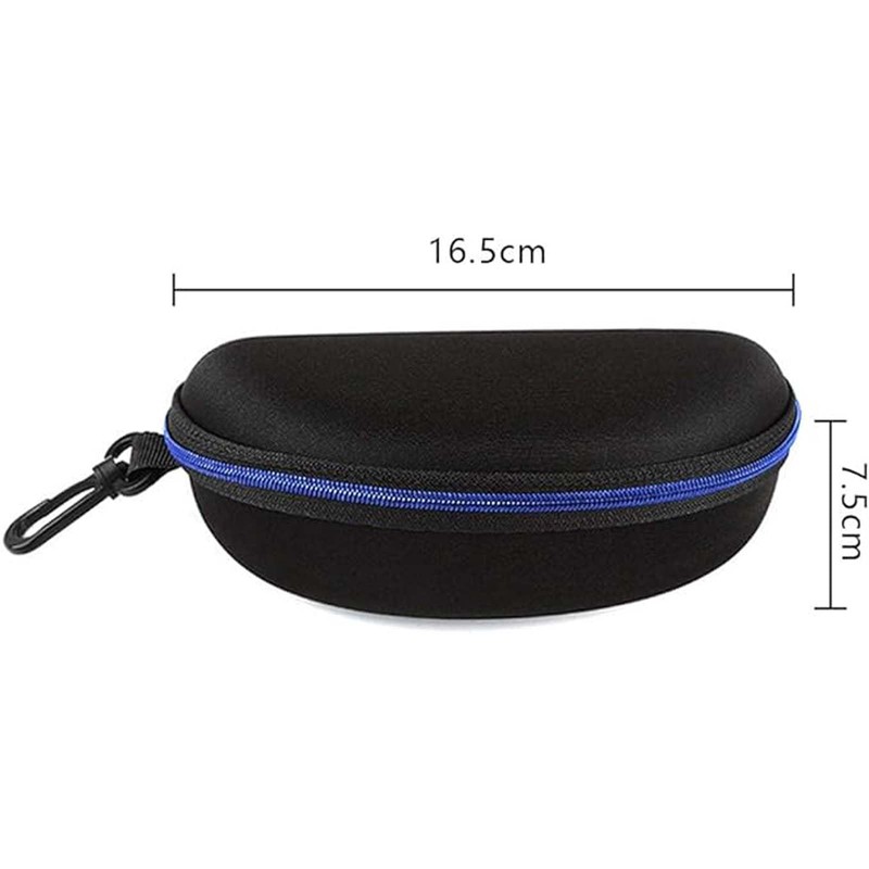 alladaga Pack of 3 Glasses Case with Zipper and Plastic