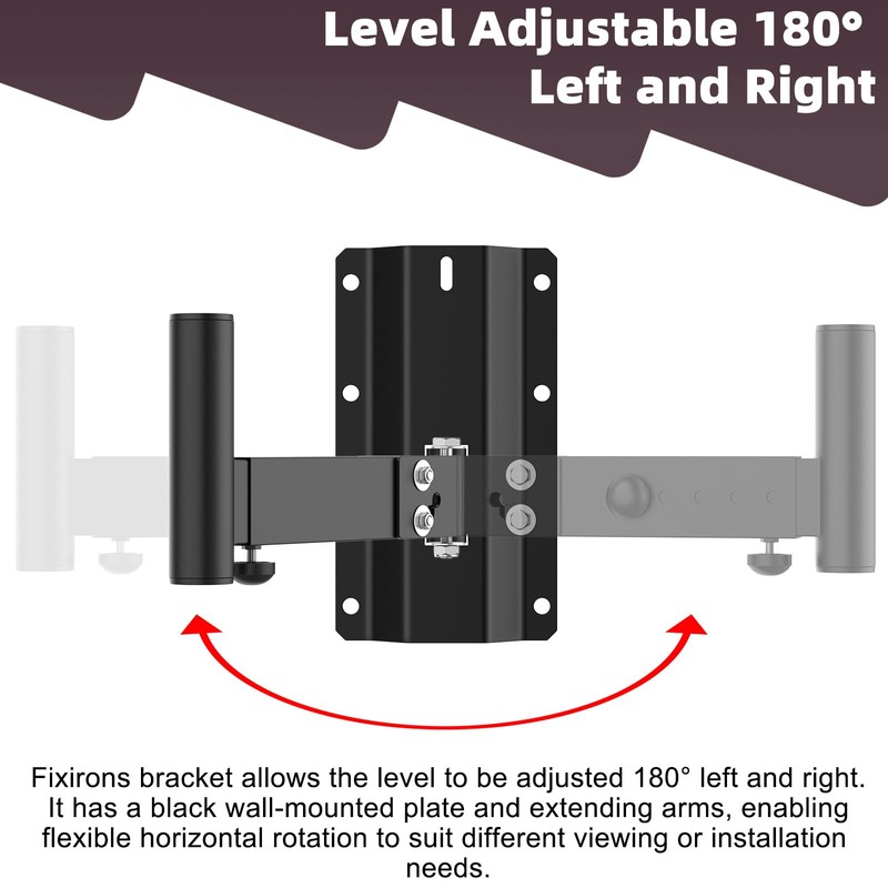 Fixirons Speaker Wall Mount Heavy Duty Adjustable for 4positions& 180°