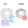 Wall Split Flange Stainless Steel split Escutcheon Plate Self-Adhesive Plumbing
