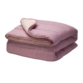 Pikolin Home - Reversible Duvet 300 g - Two-Tone Nordic Filling - For Cot 60 - Feather-Feather, Warm, Breathable, Mauve/White, 100 x 120 cm
