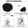 6PK Satin Wig Bags with Drawstring - Silk Hair Storage
