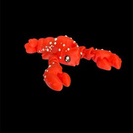 Animal Tumbler Straw Buddy Straw Figurine 3D Printed:_LOBSTER