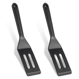Bewudy 2 Pcs Small Spatula for Nonstick Cookware, Thin Egg Flipper Spatula, Mini Silicone Spatulas for Kitchen Use Cooking Baking