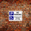 No Parking, Disabled access required Warning Sign. Tough, Durable and