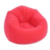 Inflatable Lounge Chair Flocking PVC Portable Folding Blow Up Sofa