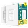 TREATLIFE 3 Way Smart Dimmer Switch 2 Pack, 2 Master