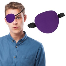 2 Pcs Single Eye Patch, Adjustable Eye Patch for Amblyopia, Lazy Eye, Left or Right Eye, Comfortable Eye Cover (Purple)