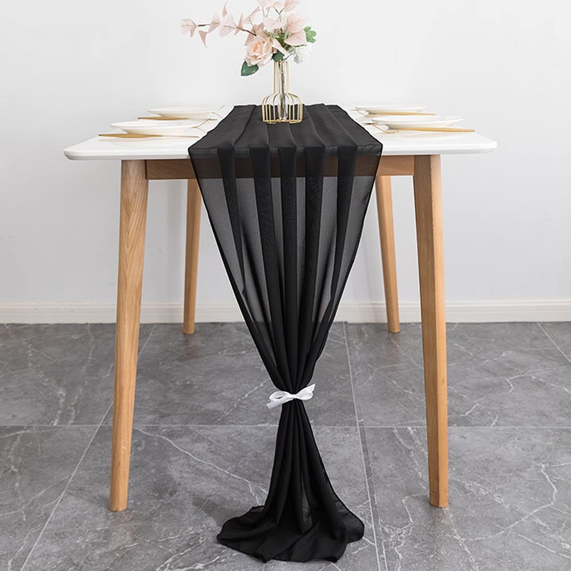 Time to Sparkle 2PCS 10FT Chiffon Table Runner Wedding Decor