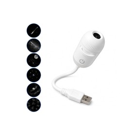 Lifelume Starry Sky Lights, Planetarium USB Type, Starry Projection & Night Light, 2-Way Brightness Adjustment, Bedroom, Children's Room, Relaxing Time, Gift (Set of 6)