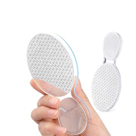 Heel Sharpener Glass Heel File Heel Exfoliating Foot Heel Care Exfoliating Care with Case (NO.001 Transparent)