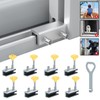 RELIANCER 8 Sets Sliding Window Locks,Aluminum Security Door Window Stoppers,Adjustable
