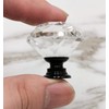 10 Pack Crystal Glass Diamond Shape Drawer Knob Pull Handle