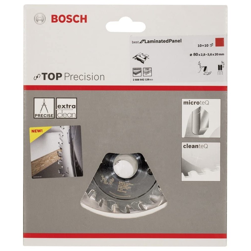 BOSCH Best for Precision Vorritzblatt Top Laminated Panel 80 x