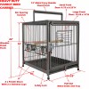 Mcage 22" Heavy Duty Wrought Iron Travel Bird Cage Carrier