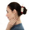 Aakarshana Jewels Accesorios para el cabello estilo tradicional indio rojo