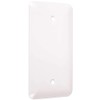 TayMac WRW-B 1-Gang White Smooth Metal Princess Blank Wall Plate