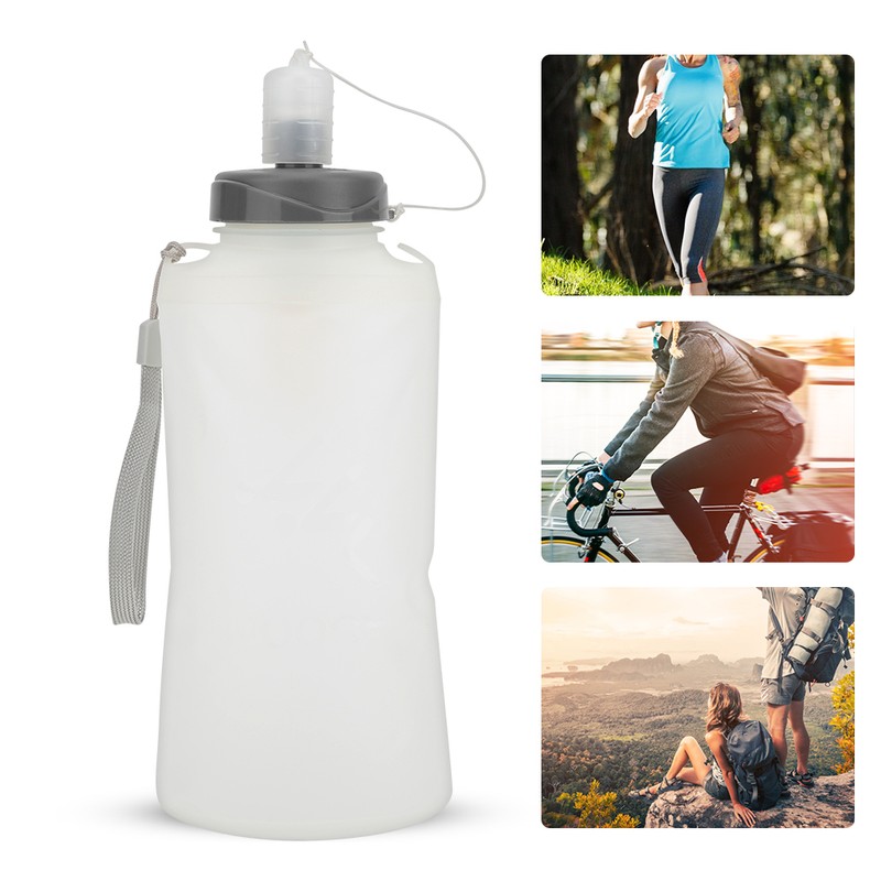 750ml Large Opening Diameter Folding Soft Kettle Portable Silicone Water