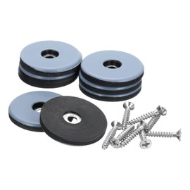 sourcing map 8Pcs Screw on Furniture Sliders, 1.5"(38mm) Round Furniture Glides Sliders, Chair Leg Sliders Floor Protectors Pads, Furniture Pads with Screws for Chairs, Cabinets, Light Blue